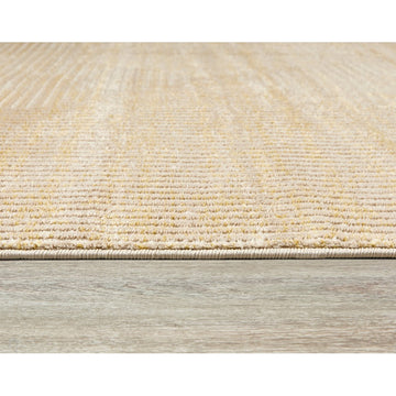 Pyramid Modern Geometric Carved Subtle Ribbed Stripe Hi-Low Textured Soft Beige/Sand/Yellow Rug-Origins-Rug Love - The Most Loved Rug Store